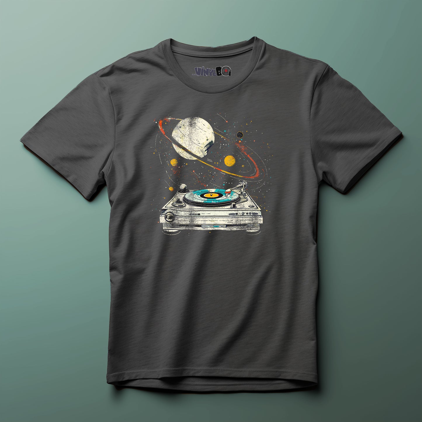 Planetary Bliss - Vintage Vinyl Turntable Shirt